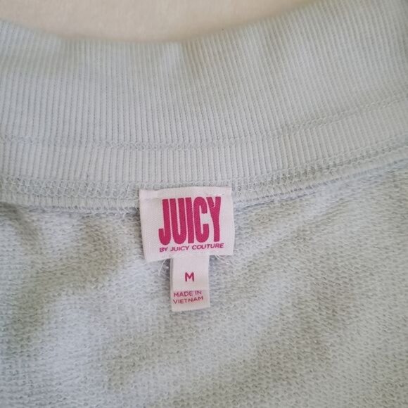 Juicy by Juicy Couture womens shirt dress Boulevard light Blue Ruffle Sleeve new - Picture 6 of 13